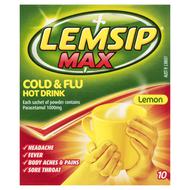 LEMSIP MAX C&F HOT DRINK LEMON PACK 10