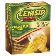 LEMSIP MAX C&F DECON HOT DRINK HONEY GINGER PACK 10