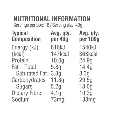 Amazonia Raw Protein Bar Choc Chip Cookie Dough 40g x 10 Display