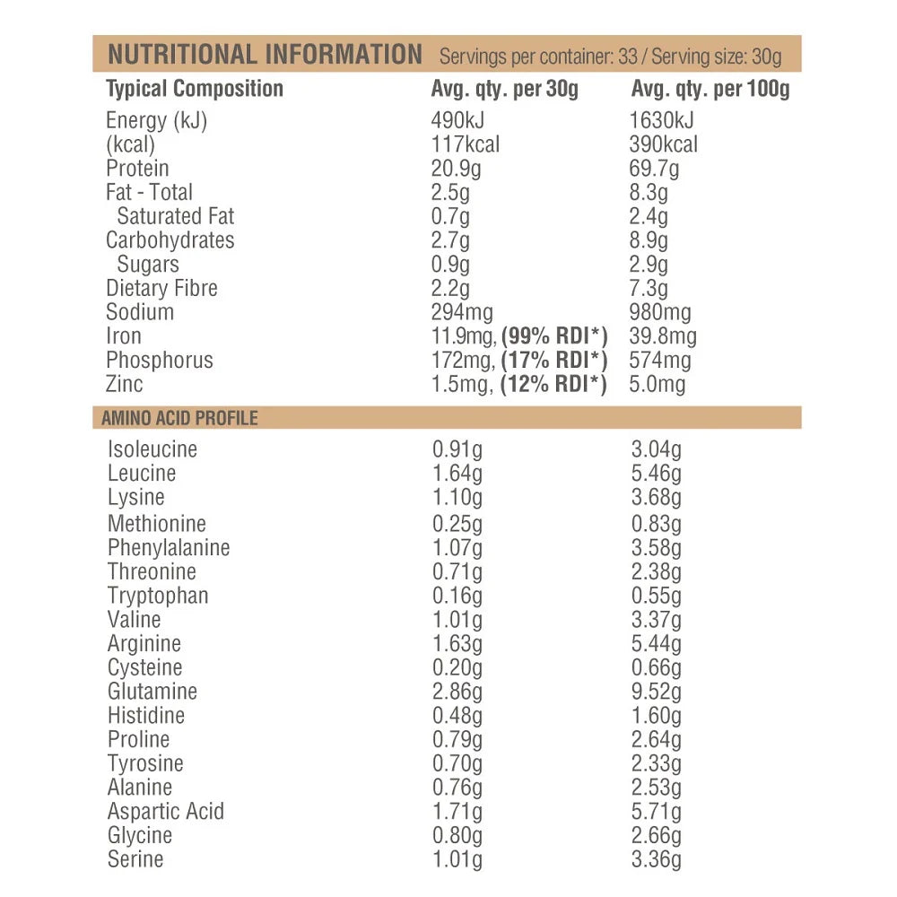 Amazonia Raw Protein Organic Isolate Choc Coconut 1kg
