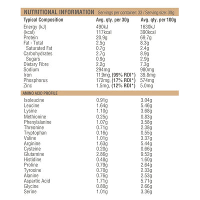 Amazonia Raw Protein Organic Isolate Choc Coconut 1kg
