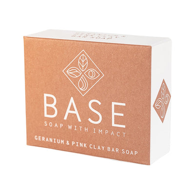Base (Soap With Impact) Soap Bar Geranium & Pink Clay (Boxed) 120g