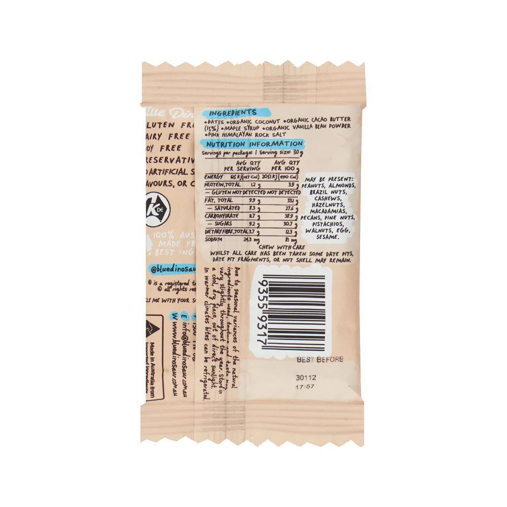 Blue Dinosaur Bites Bar White Chocolate 30g x 18 Display