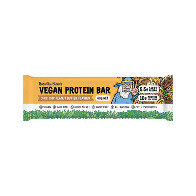 Botanika Blends Vegan Protein Bars Choc Chip Peanut Butter 40g x 12 Display