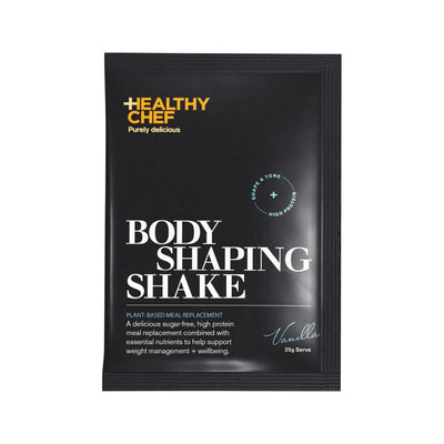 The Healthy Chef Body Shaping Shake (Plant-Based Meal Replacement) Vanilla Sachets 35g x 14 Pack