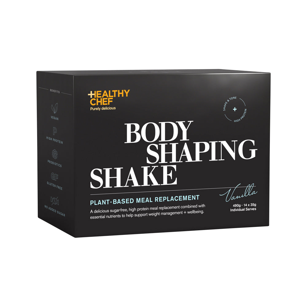 The Healthy Chef Body Shaping Shake (Plant-Based Meal Replacement) Vanilla Sachets 35g x 14 Pack