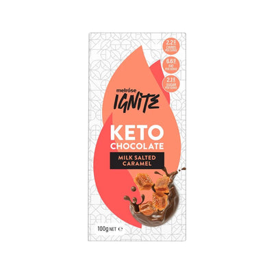 Melrose Ignite Keto Salted Caramel Milk Chocolate 100g x 12 Display