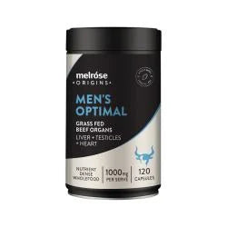 Melrose Origins Mens Optimal (Grass Fed Beef Organs 1000mg: Liver + Testicles + Heart) 120c