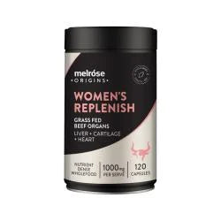 Melrose Origins Womens Replenish (Grass Fed Beef Organs 1000mg: Liver + Cartilage + Heart) 120c