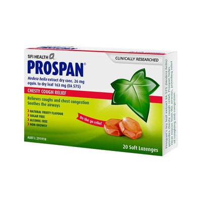 SFI Health Prospan Chesty Cough Relief Soft Lozenges x 20 Pack