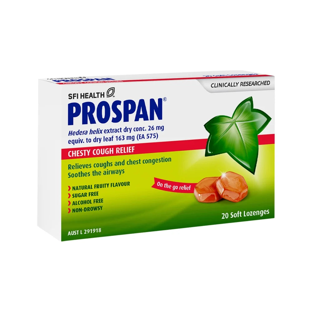 SFI Health Prospan Chesty Cough Relief Soft Lozenges x 20 Pack