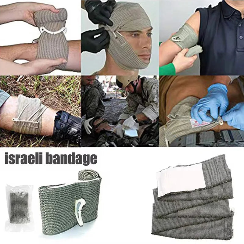 17 Piece First Aid Kit with Tourniquet and Chest Seal for Emergency Car Travel and Hiking