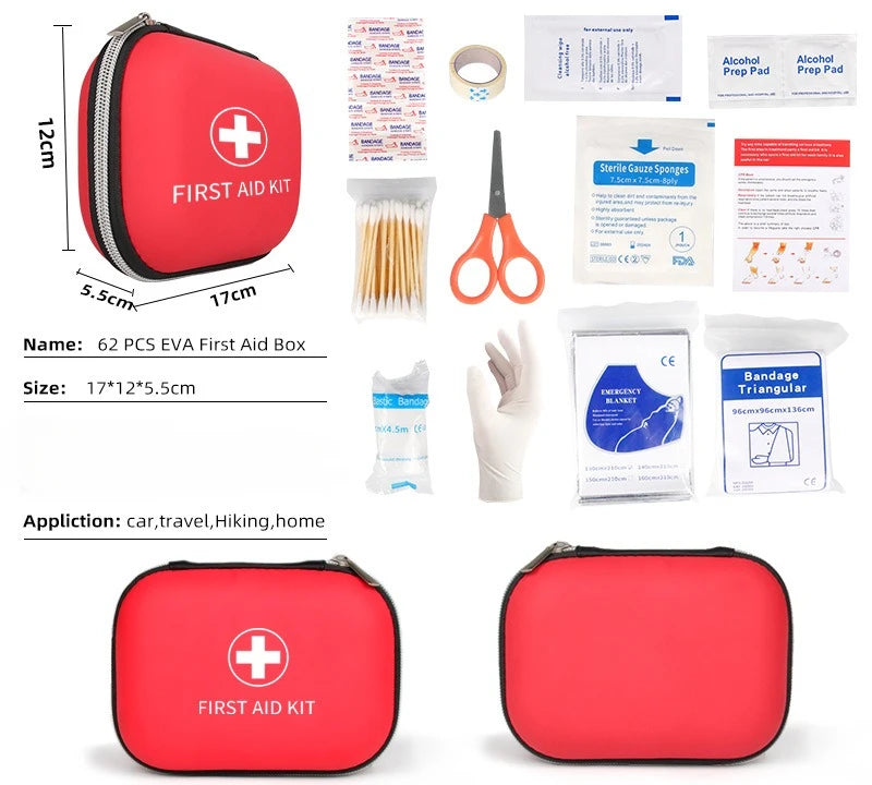 First Aid Kit for Car Home Travel and Camping Emergency Medical Kit for Survival Vehicle and Office